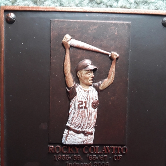 Cleveland Indians Rocky Colavito Hall of Fame Mini Placque - Picture 4 of 6